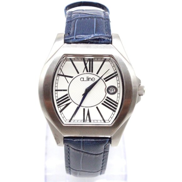 A_line Watch Women Silver Tone Stainless Steel Classic White Roman Numbers Dial - Picture 1 of 9